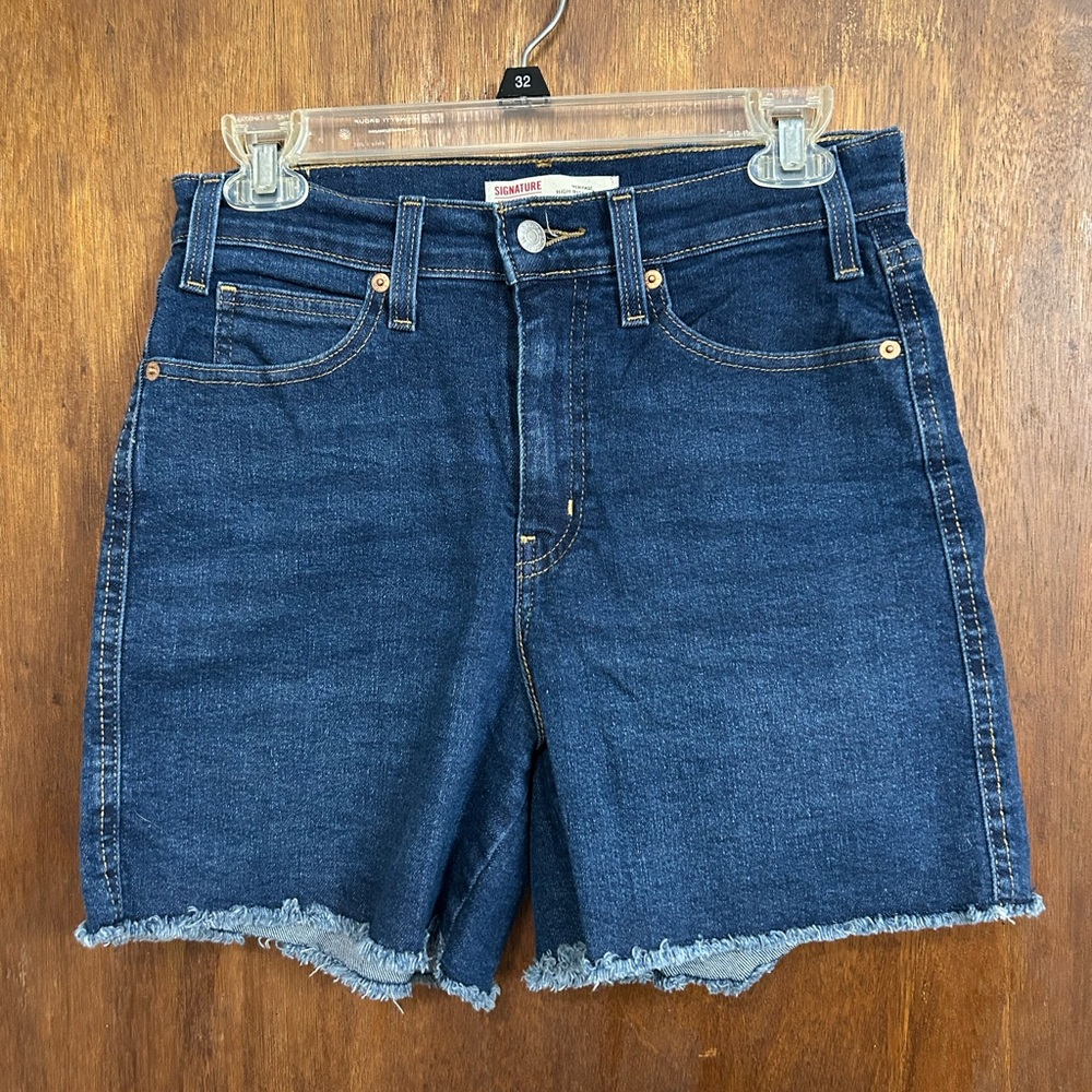 Signature by Levi Strauss Women's Dark Blue Jean Shorts